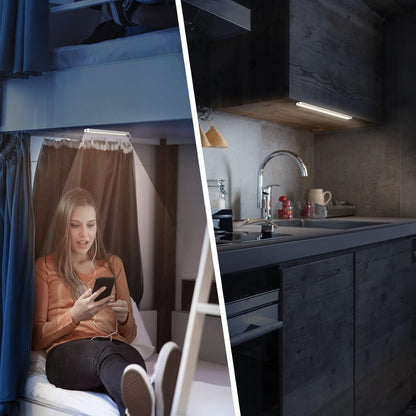 12 Inch Dimmable LED Light Bar with Plug-in AC Adapter & Magnetic Mount - for Kitchen, Workshop