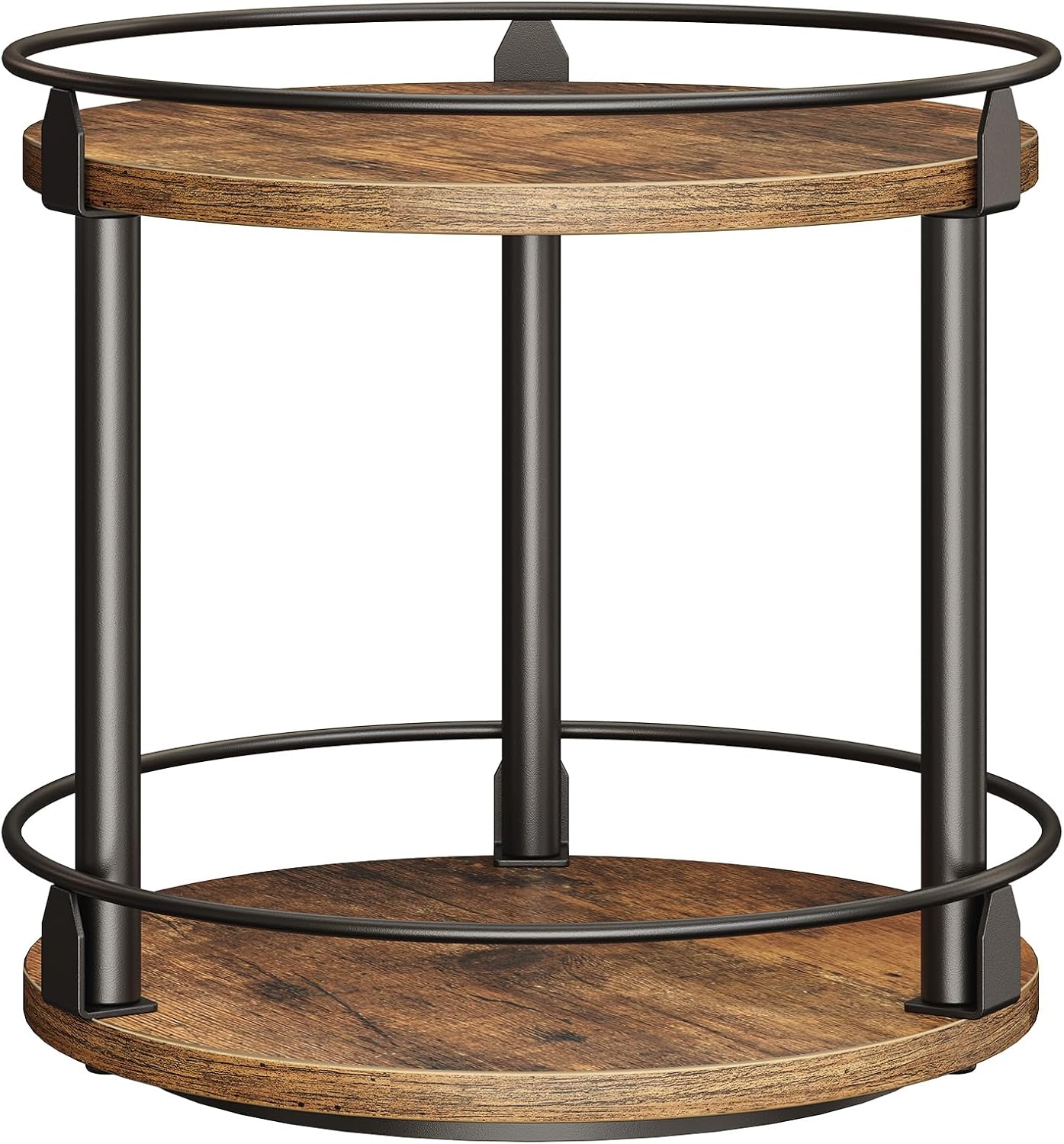 Rotating Spice Rack 2 Tier Spice Turntable Organizer Industrial Turntable Spice Holder for Kitchen