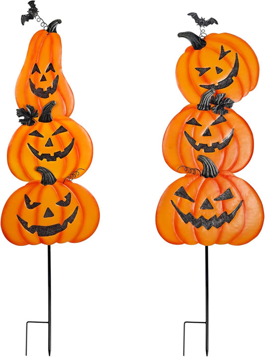 2 Pack Trick or Treat Happy Halloween Yard Signs for Halloween Outdoor Decor