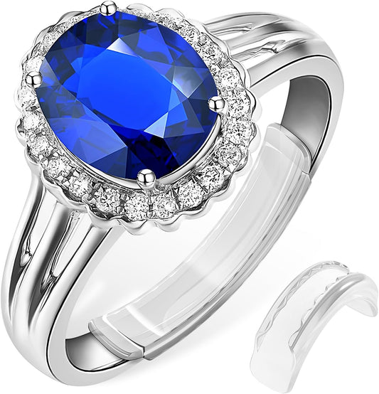 8 Pack 8 Sizes Ring Size Adjuster Invisible Ring Guards for Women and Men Resizer with Polishing Cloth