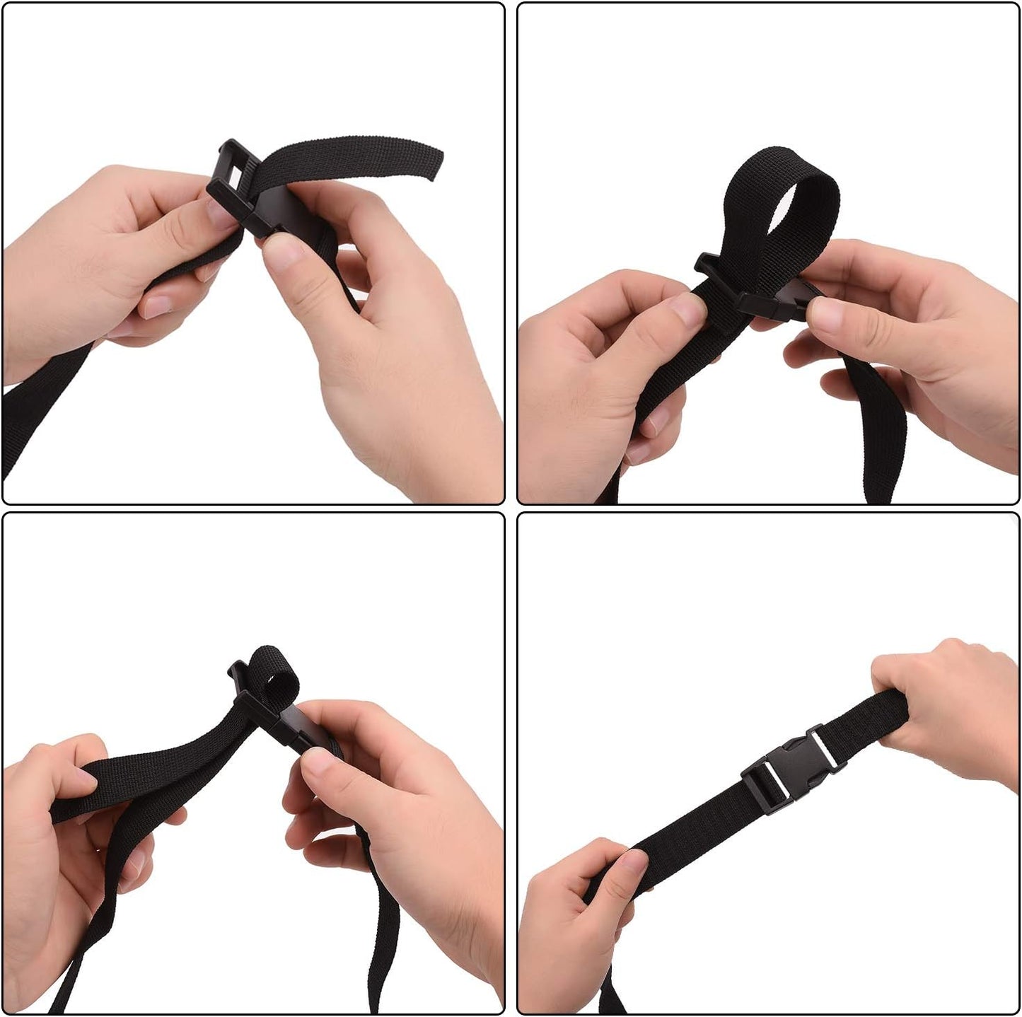 6 Pack Nylon Straps with Quick Release Buckle Utility Straps for Travel Packing