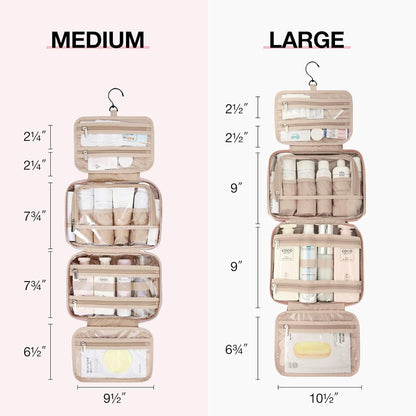 Bag Hanging Travel Makeup Organizer with TSA Approved Transparent Cosmetic Bag Makeup Bag