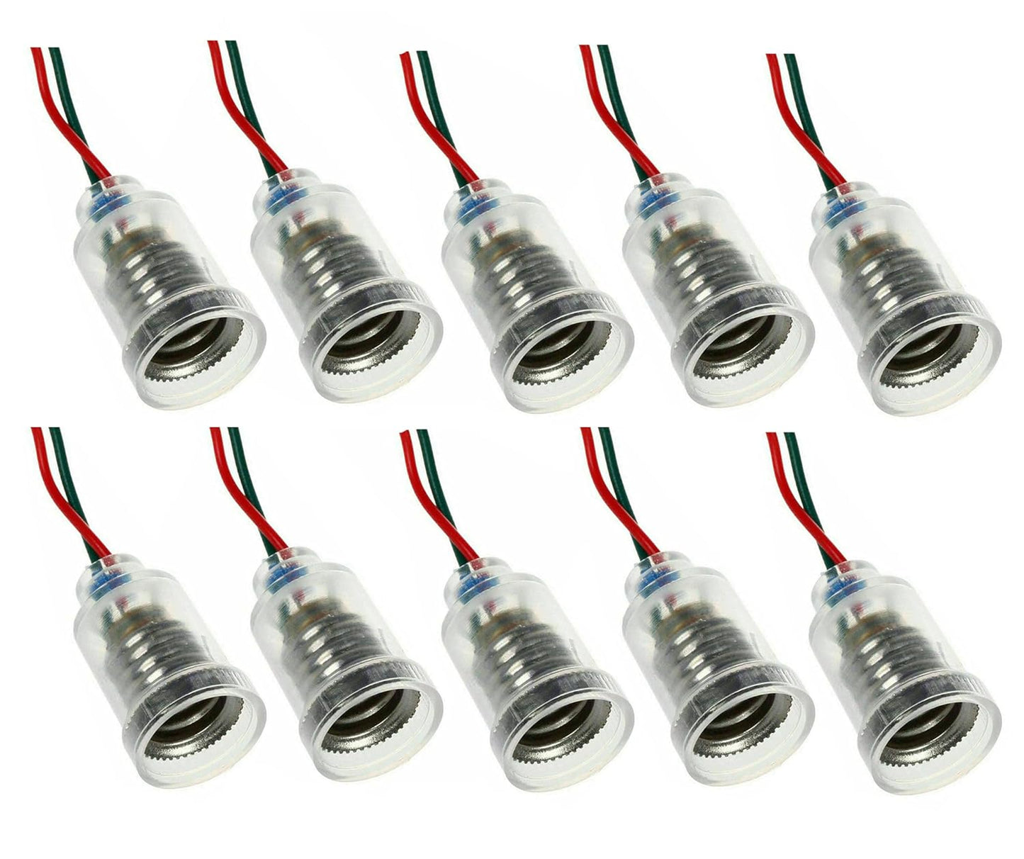10x E10 LED Screw Mount Small Bulbs Holder with Wire Socket for Home