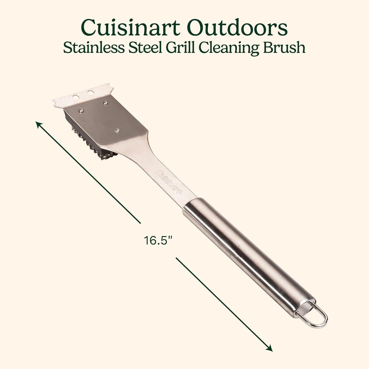 16.5" Long Handle Grill Cleaner Brush and Scraper for BBQ Griddle Grills Cookout Tool