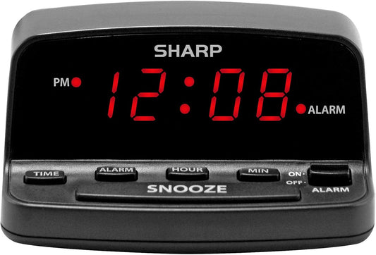 Digital Alarm Clock with Keyboard Style Controls Battery Back-up Easy to Use with Simple Operation
