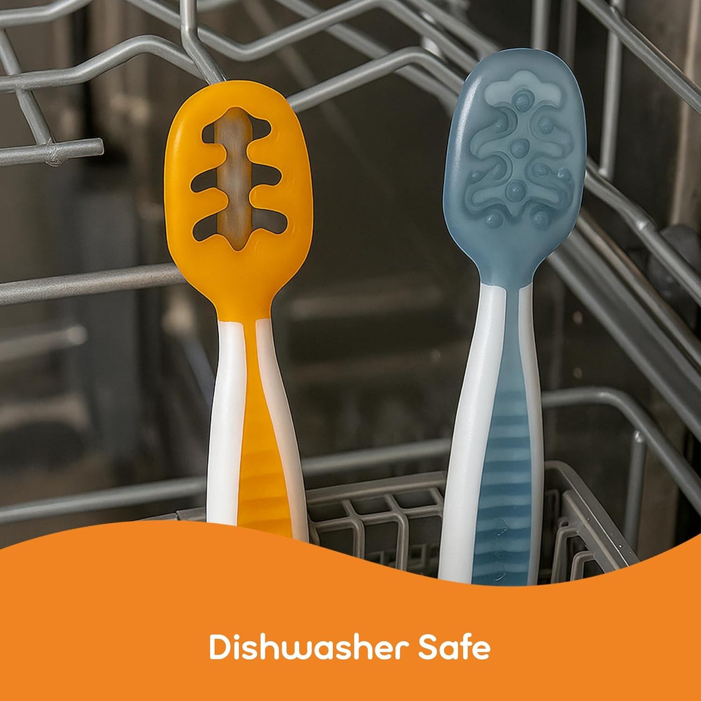 Baby Essentials Pre-Spoon GOOtensils for 6+ Months First Stage Self Feeding Spoons