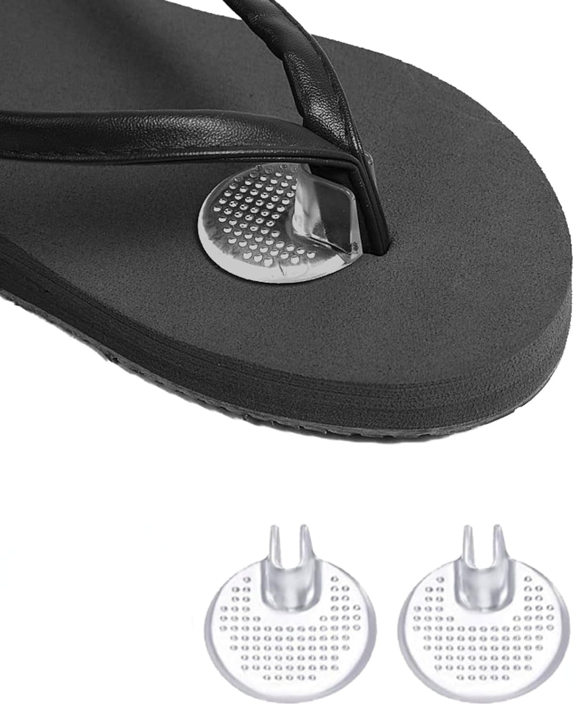 Gel Flip‑Flop Toe Protectors – 2‑Pack Clear Silicone Gel Cushions for Sandals, Pain Relief & Non‑Slip Comfort
