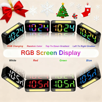 Alarm Clocks for Bedrooms Heavy Sleepers Plug-in Digital Bedside Clock with Night Light