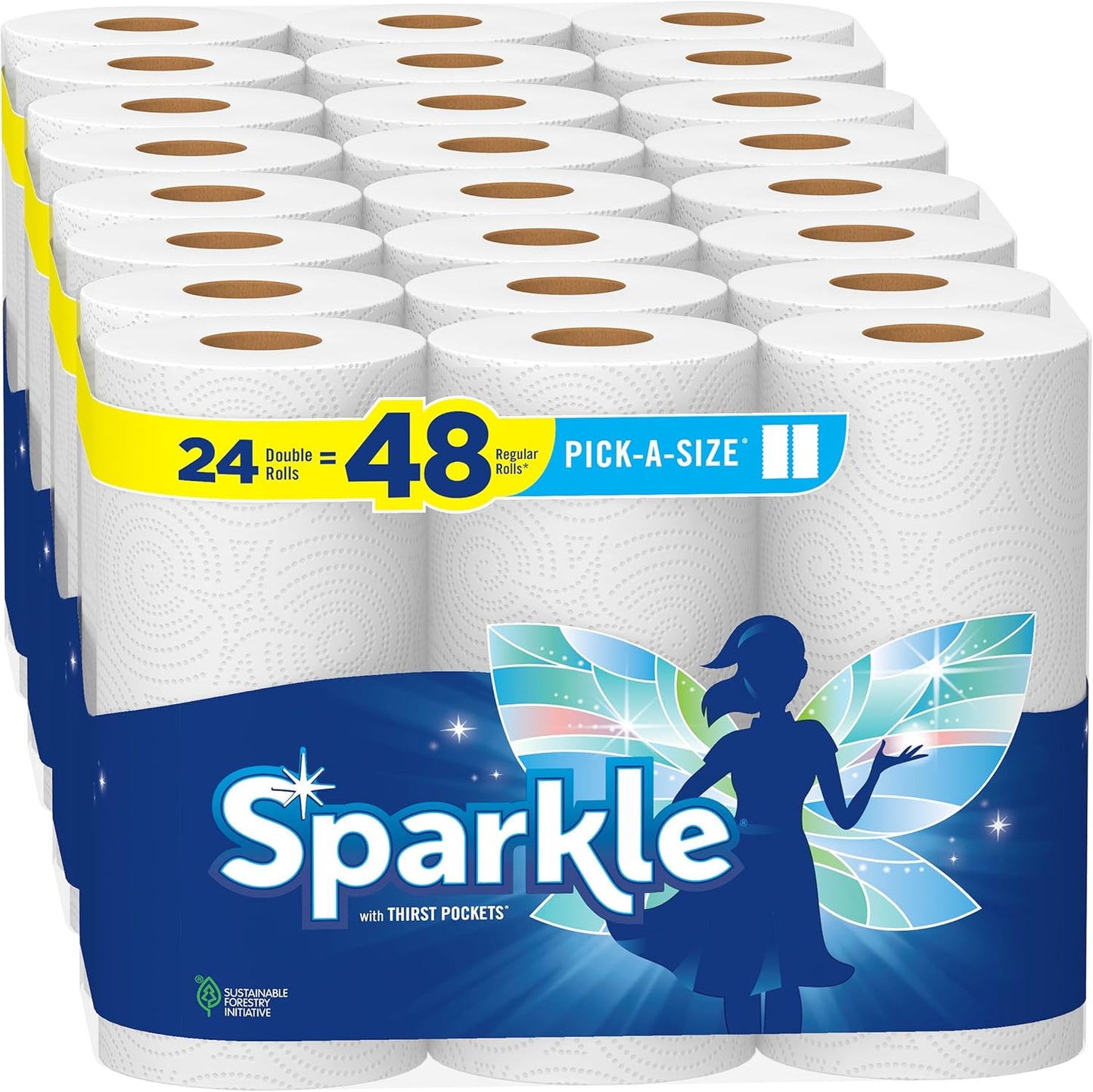 Paper Towels 24 Double Rolls 2,640 Sheets Total  Strong 2-Ply Towels for Kitchen