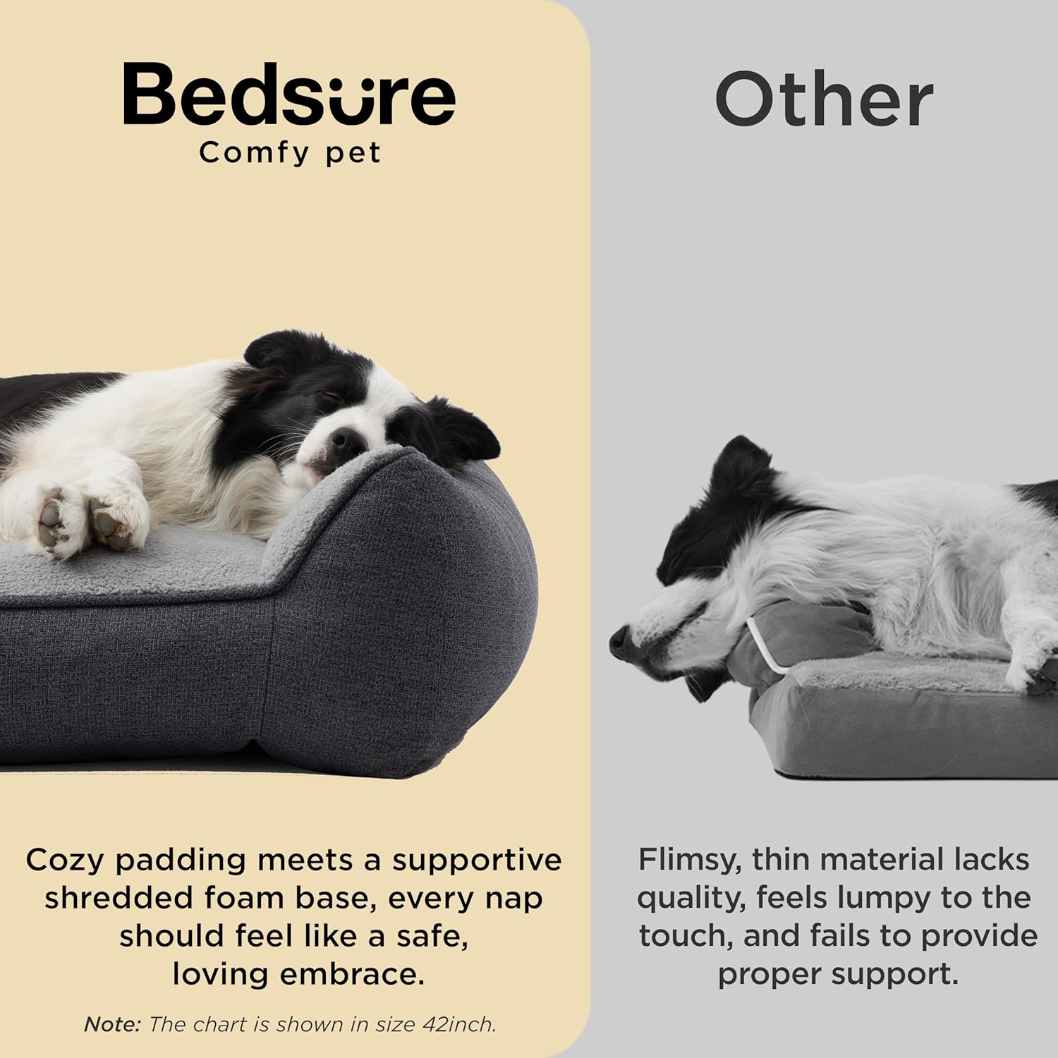 Ultimate Comfort for Your Canine: Supportmax XL Orthopedic Dog Bed - Extra Thick, Waterproof & Washable Grey Sofa for Large Dogs