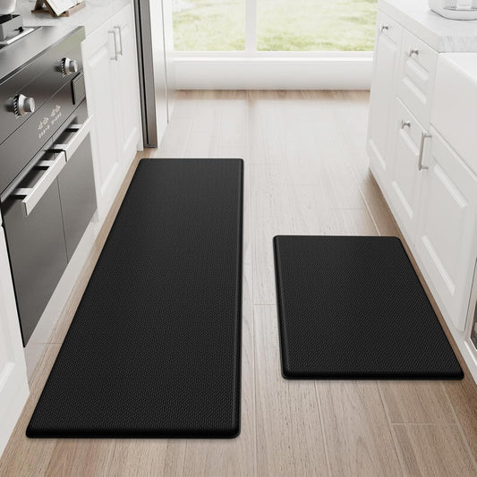 2PCS Kitchen Rugs Cushioned Anti Fatigue Kitchen Mats for Floor Non-Slip Standing Desk Mat Waterproof