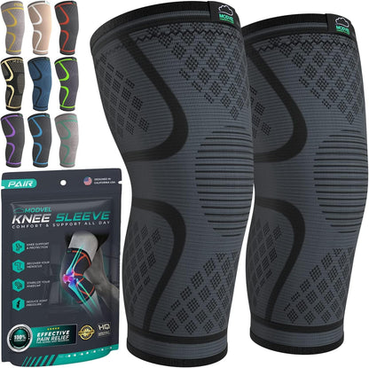 Knee Brace for Women & Men 2 Pack Knee Brace for Running Knee Pain Knee Support Compression Sleeve