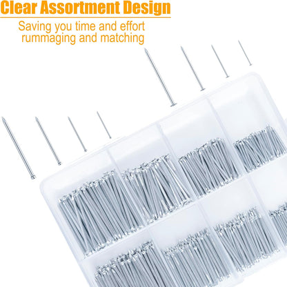 700PCs Nails Assortment Kit & 8oz Hammer Small Hammer for Hanging Wall Art Decor