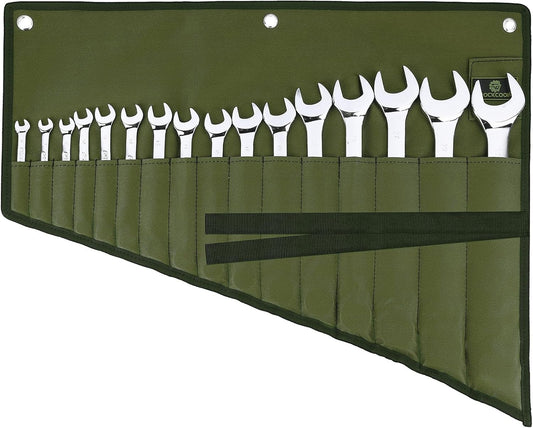 16 Pockets, Wrench Pouch Roll Up with Water Proof Oxford Cloth, Tool Roll Bag for Wrenches