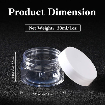 4 Pieces Round Wide mouth Leak Proof Plastic Container Jars with Lids for Travel Storage Makeup Beauty Products