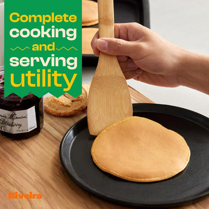 6 Piece  Wooden Cooking Utensils Set with Wooden Spoons for Cooking & Spatulas Wooden Utensil Sets