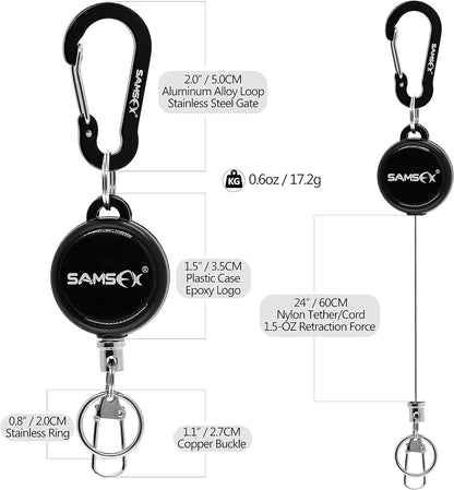 Retractor for Anglers Vest Pack Tool Gear Assortment Combo 3pcs in Pack