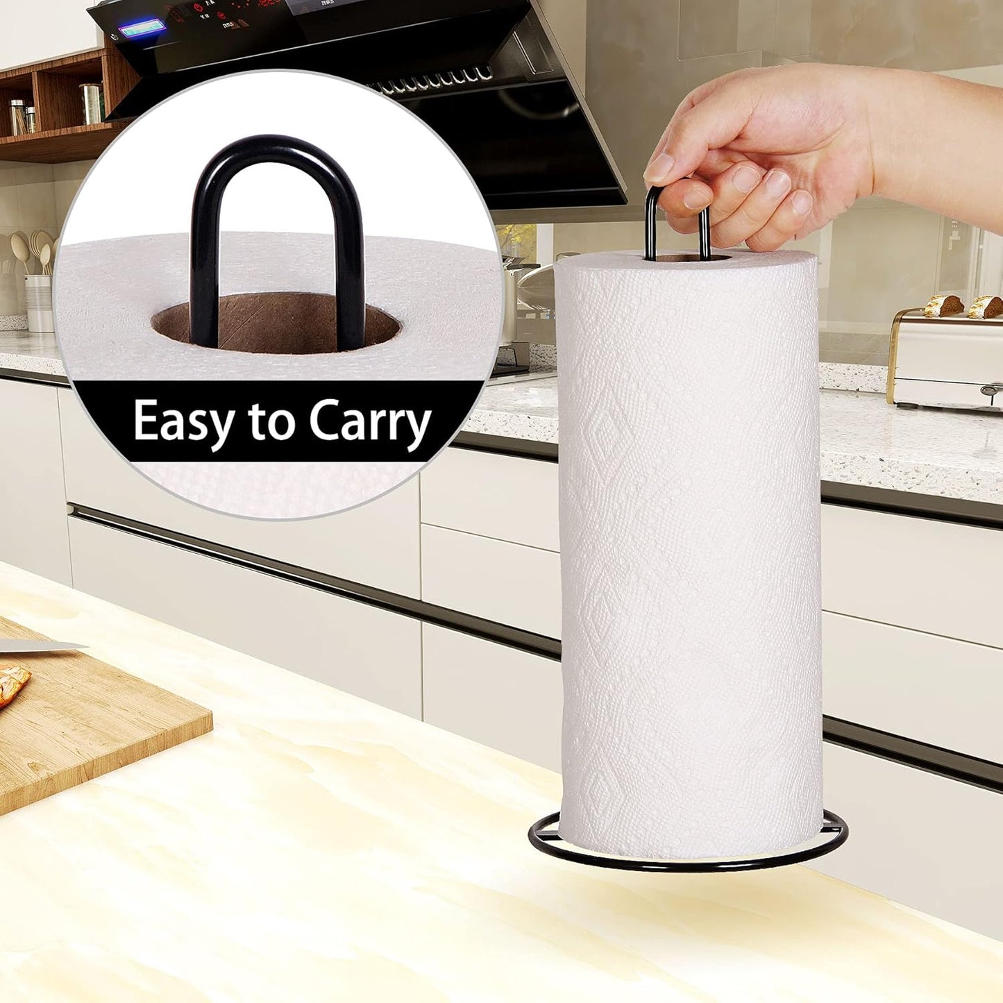 Kitchen Paper Towel Stand Holder for Kitchen Organization and Storage Paper Towel Holders for Standard and Large Size