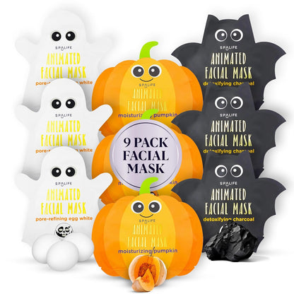 Sheet Bundle  Pumpkin Ghost Bat  Halloween Character Mask Bundle  Face Masks for Skin Care  Moisturizing