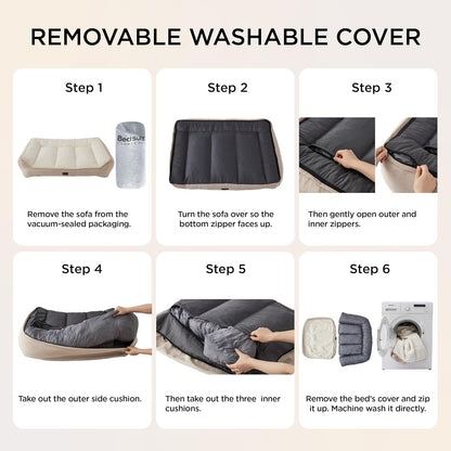 Ultimate Comfort for Your Canine: Supportmax XL Orthopedic Dog Bed - Extra Thick, Waterproof & Washable Grey Sofa for Large Dogs