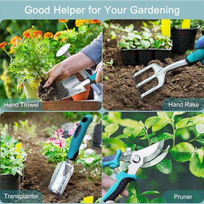 7 Piece Gardening Gift for Women & Men Gardening Hand Tools Set Ideal Gardening Supplies Essentials Garden Stuff