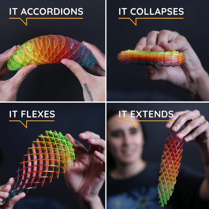 Flexible 3D Sensory Slug Figgy Toy for Kids Teens and Adults Stretchy Quiet Stress and Anxiety Relief