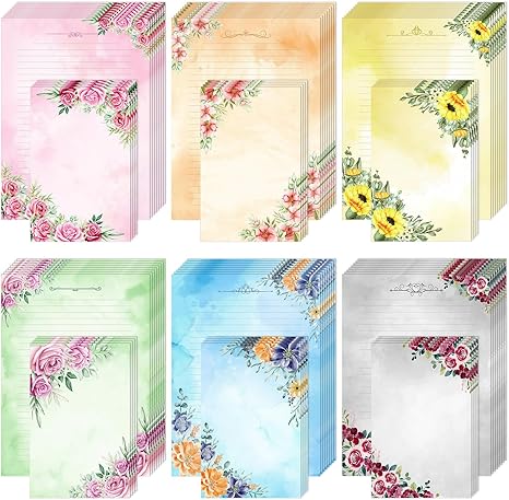 48 Letter Writing Paper with 24 Envelopes, Cute Stationary Set for Writing Letters