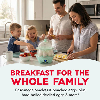 Egg Cooker Boiler Poacher & Steamer  Includes Measuring & Recipe Guide  Dishwasher Safe