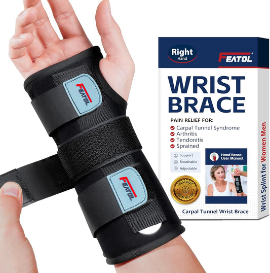Hand Brace Carpal Tunnel Wrist Splint Night Support for Women Men Pain Relief Support