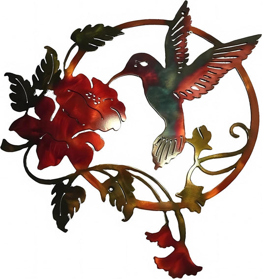 Metal Bird Wall Art Decor Hummingbird Wall Art Silhouette for your patio garden