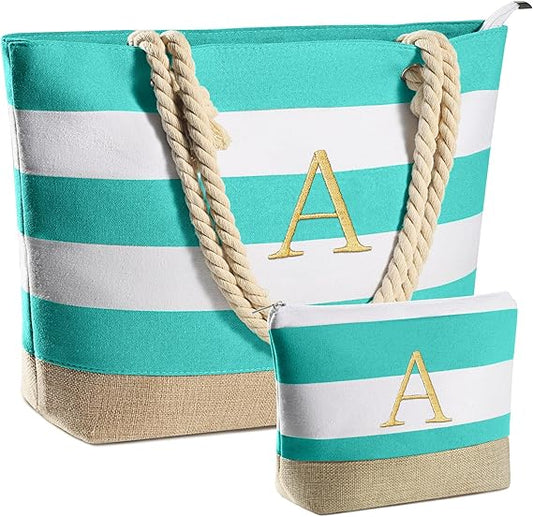 Beach Bags for Women  Travel Canvas Beach Tote, Pool Waterproof Bag Travel Essentials Gifts for Women