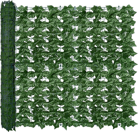 Privacy Fence Wall Screen 40X120 in UV-Anti Faux Greenery Backdrop Ivy Vine Leaf Hedges Fence Panels for Patio Balcony Garden