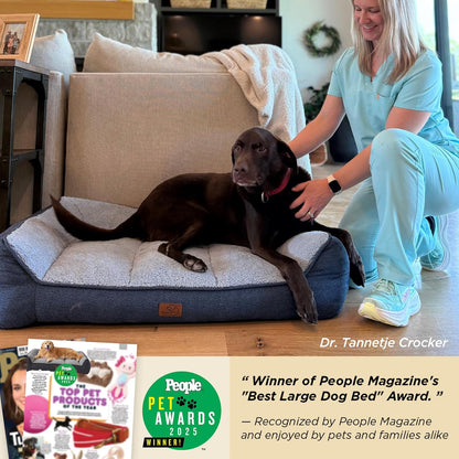 Ultimate Comfort for Your Canine: Supportmax XL Orthopedic Dog Bed - Extra Thick, Waterproof & Washable Grey Sofa for Large Dogs