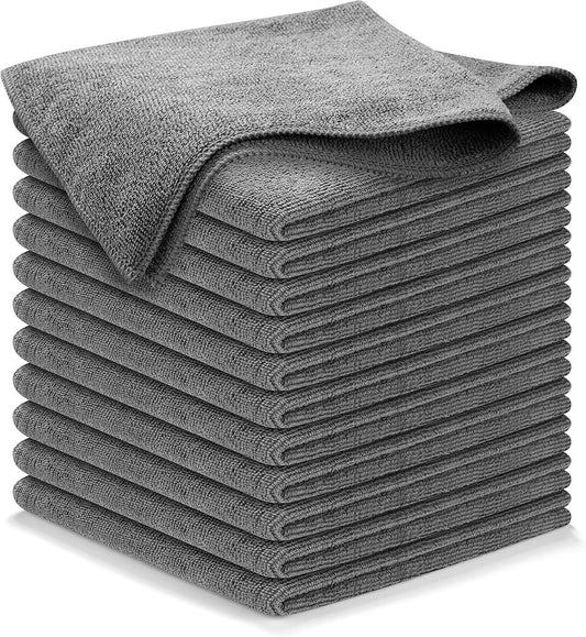 12 Pcs (12.5"x12.5") High Performance  1200 Washes Ultra Absorbent Microfiber Towel Weave Grime & Liquid