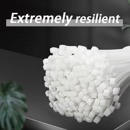 Nylon Cable Ties  Wire Bundling Pipe Fixing Self-Locking, Tighter When Pulled, Thickened Buckle