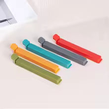 Snack Tea Bag Clip  PP Material Moisture-Proof Magnetic Design, Strong Grip, Dual Grooves