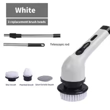 Electric Bathroom Cleaning Brush 9-in-1 Wireless Household Rotation Cleaning Brush for Bathroom Kitchen Toilet Cleaning