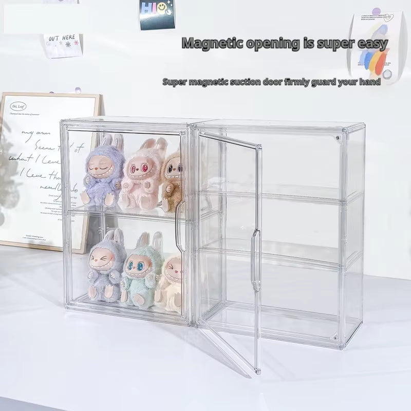 Storage Display Box Bubble Mart V3 Handheld Storage Desktop Dustproof Transparent Acrylic