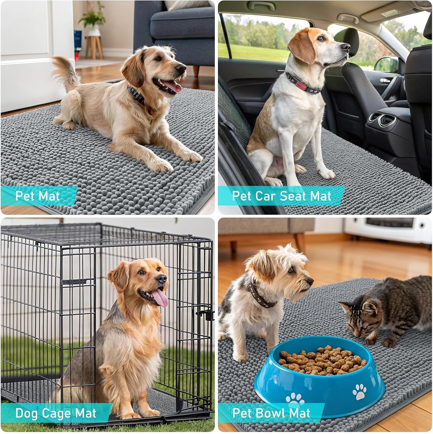 Transform Your Entryway with the OLANLY Dog Door Mat – Soft, Absorbent, and Non-Slip for Muddy Paws (30" x 20")