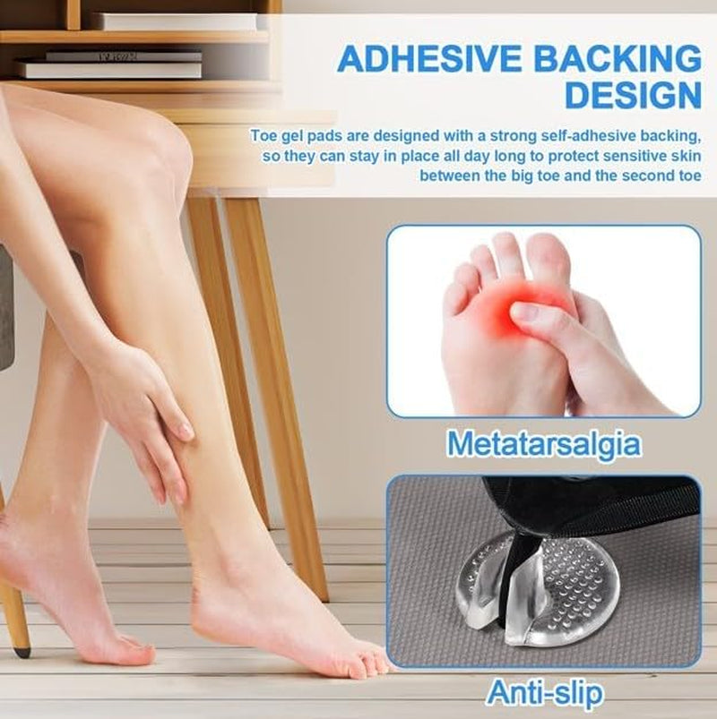 Gel Flip‑Flop Toe Protectors – 2‑Pack Clear Silicone Gel Cushions for Sandals, Pain Relief & Non‑Slip Comfort